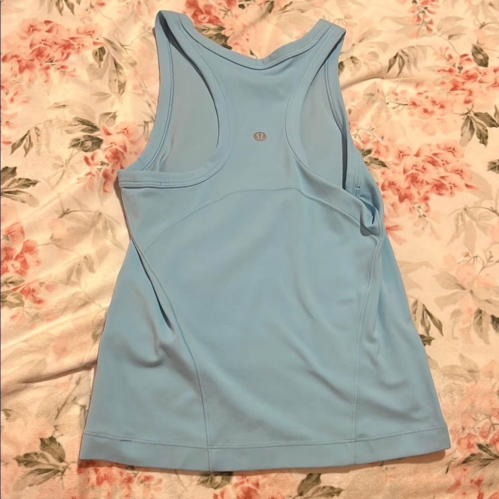 Lululemon Athletica Fitted Blue Sleeveless Tank Top
